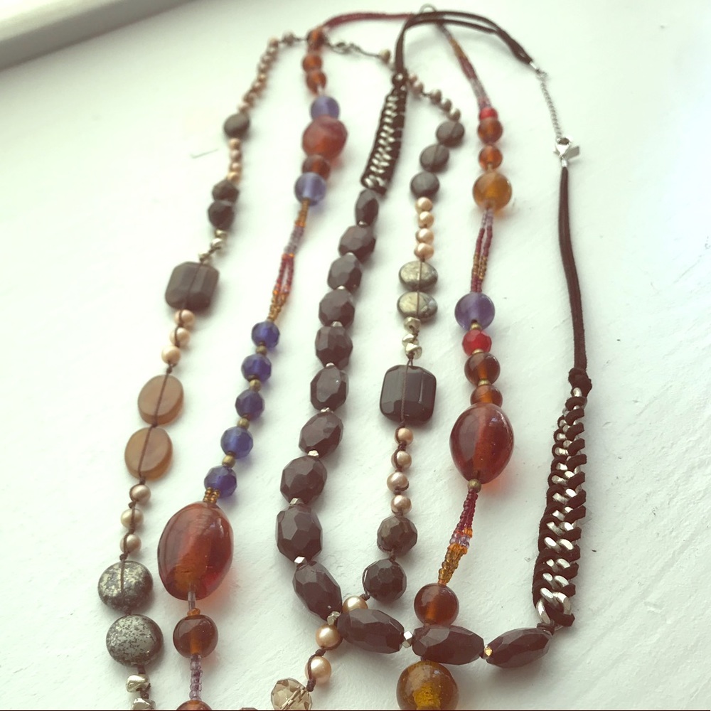 Beaded necklaces (set of three)